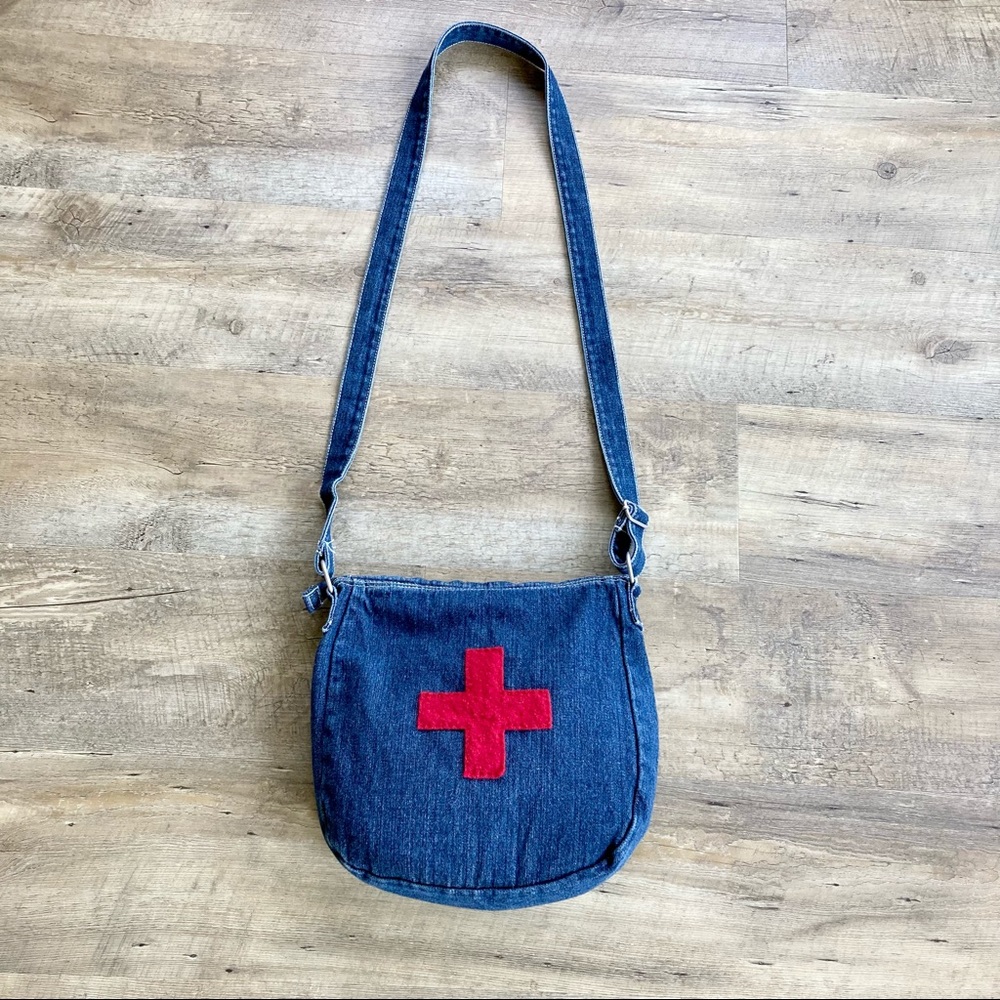 Swiss Army Denim Crossbody / Shoulder Bag Purse - Picture 8 of 14